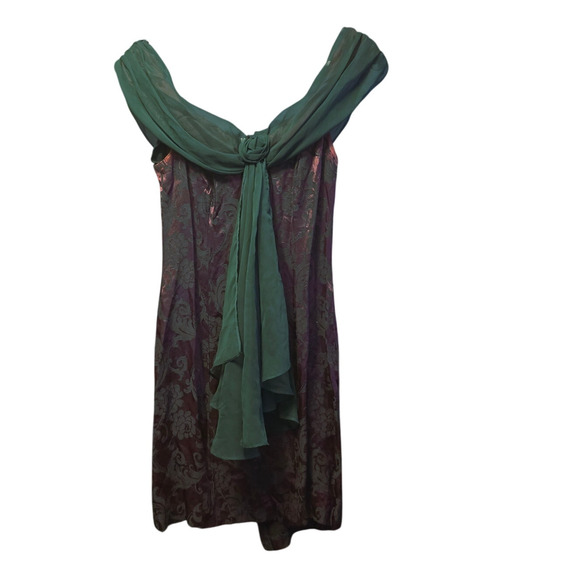 Vintage Zum Zum Chiffon and Velvet Party Dress - Picture 1 of 10